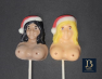 228x Bunny Women Girl Santa Hat Chocolate or Hard Candy Lollipop Mold