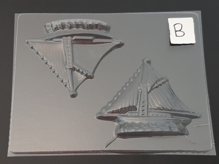 1710 3D Sailboat Chocolate Candy Mold FACTORY SECOND 1710 3D Sailboat Chocolate Candy Mold FACTORY SECOND