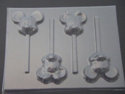 103sp Male Female Mouse Chocolate or Hard Candy Lollipop Mold 103sp Male Female Mouse Chocolate or Hard Candy Lollipop Mold