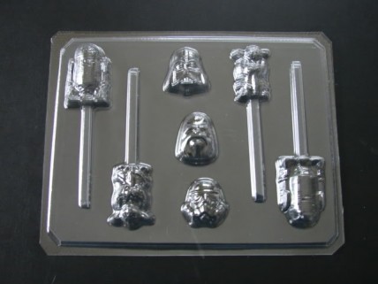 118sp Star Wonders Assortment Chocolate or Hard Candy Lollipop Mold