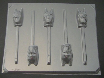 120sp Capeman Face Chocolate Candy Lollipop Mold 120sp Capeman Face Chocolate Candy Lollipop Mold