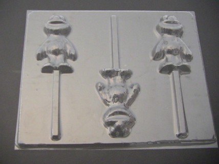 126sp Yellow Chicken Friend Chocolate Candy Lollipop Mold