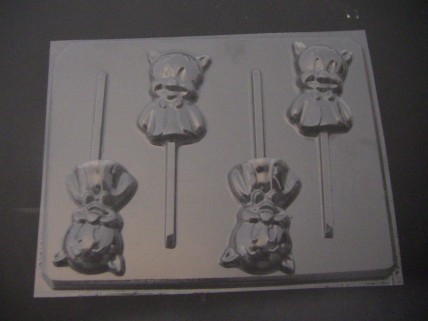 137sp Chubby Little Pig Chocolate or Hard Candy Lollipop Mold