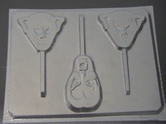 2425 Dracula Ghoul Face Chocolate or Hard Candy Lollipop Mold
