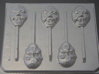 2400 Dracula Werewolf Face Chocolate or Hard Candy Lollipop Mold
