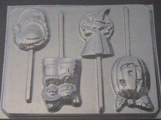 2417 Halloween Thanksgiving Set Chocolate or Hard Candy Lollipop Mold